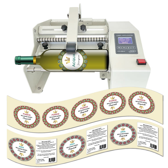 etichettatrice semiautomatica per prodotti cilindrici