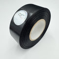 BOBINA IN RASO NERO PER ETICHETTE COMPOSIZIONE ABBIGLIAMENTO MM 30 X 40 MT