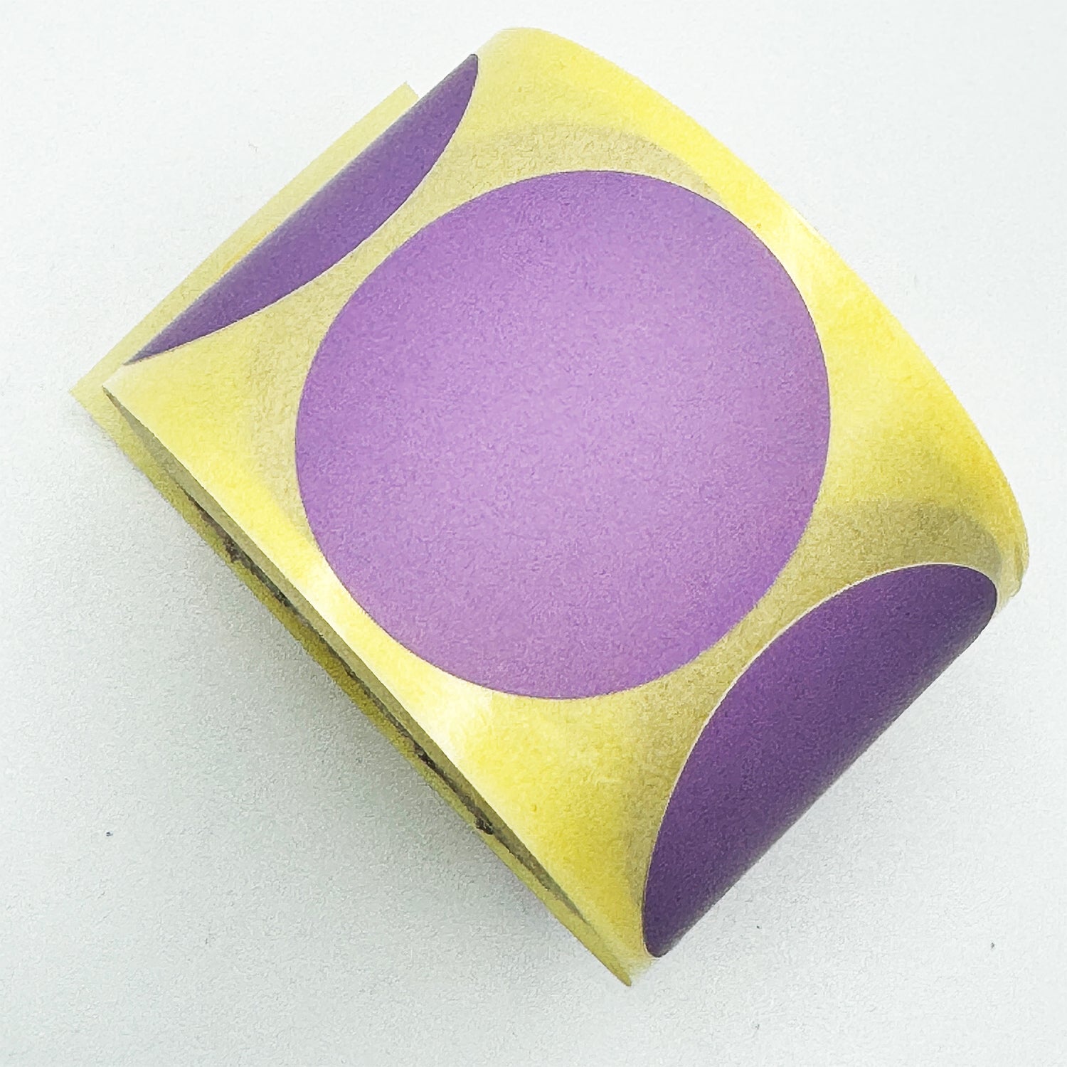 BOLLINO ADESIVO LILLA IN CARTA TERMICA PROTETTA 40 MM