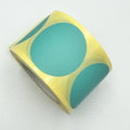 BOLLINO ADESIVO COLOR TIFFANY IN CARTA TERMICA PROTETTA 40 MM