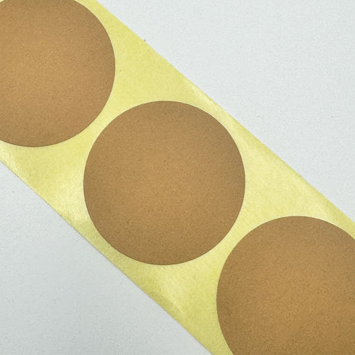 BOLLINO ADESIVO COLOR BISCOTTO IN CARTA TERMICA PROTETTA 40 MM