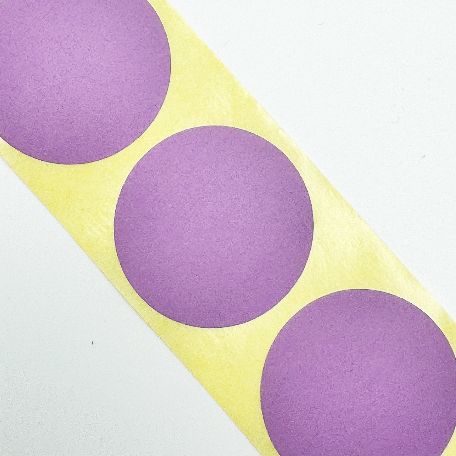 BOLLINO ADESIVO LILLA IN CARTA TERMICA PROTETTA 40 MM