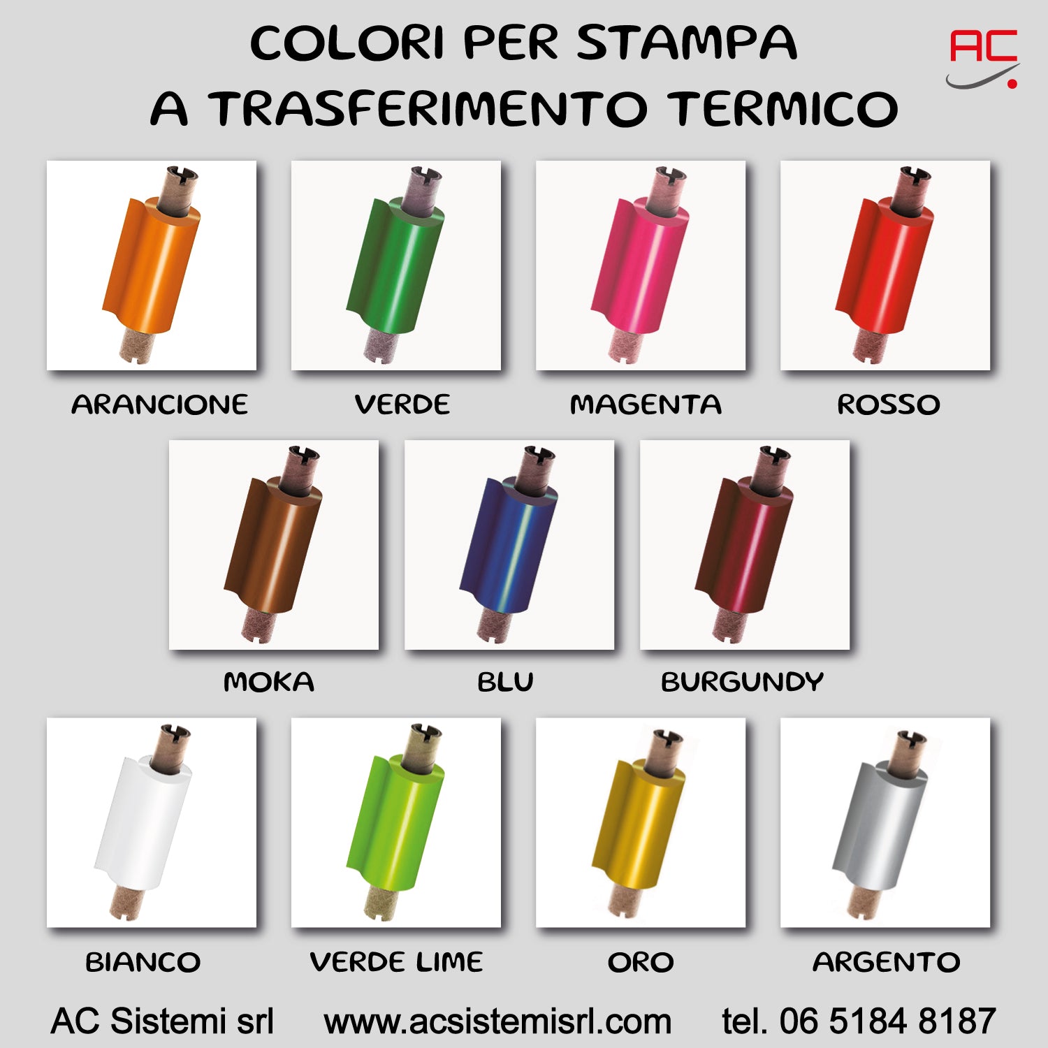 RIBBON MOKA CERA PER IL TRASFERIMENTO TERMICO MM 64 X 74 MT