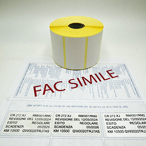 ETICHETTE REVISIONI AUTO MOD. TT-956 IN CARTA MM 64x34