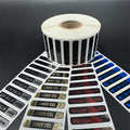 ETICHETTE ADESIVE MM 35 X 7  IN POLIPROPILENE NERO LUCIDO