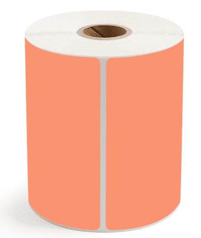 ETICHETTE IN CARTA 100 X 100 MM PER LA STAMPA A TRASFERIMENTO TERMICO ARANCIO FLUO