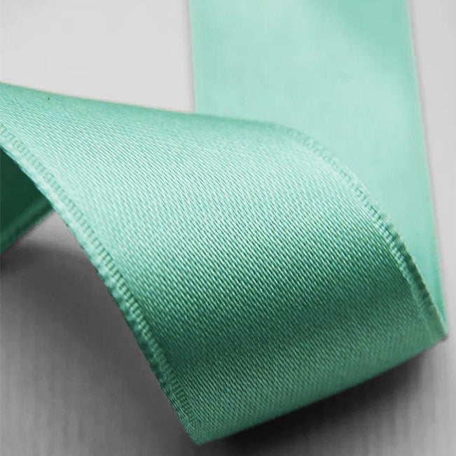 NASTRO IN DOPPIO RASO ACQUA MARINA MM 16X25 MT