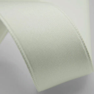 NASTRO IN DOPPIO RASO BIANCO NATURALE MM 16X25 MT
