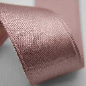 NASTRO IN DOPPIO RASO ROSA ANTICO MM 25X25 MT