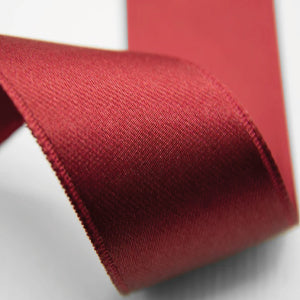 NASTRO IN DOPPIO RASO ROSSO AMARANTO MM 16X25 MT