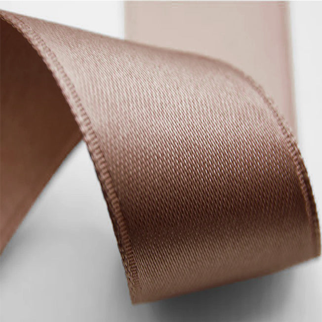 NASTRO IN DOPPIO RASO VINACCIA CHIARO MM 16X25 MT