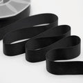 NASTRO IN DOPPIO RASO NERO MM 16X25 MT