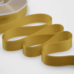 NASTRO IN DOPPIO RASO ORO MM 16X25 MT