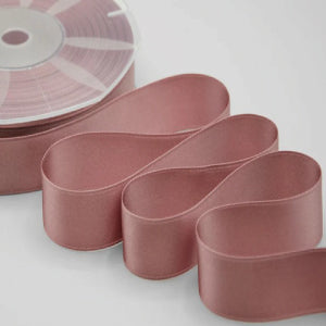 NASTRO IN DOPPIO RASO ROSA ANTICO MM 25X25 MT