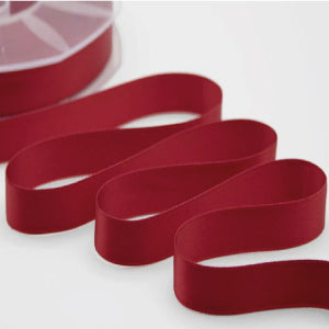 NASTRO IN DOPPIO RASO ROSSO AMARANTO MM 16X25 MT