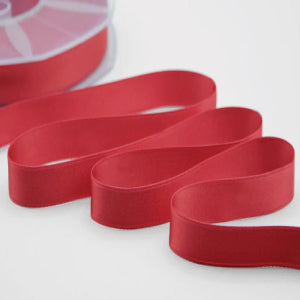 NASTRO IN DOPPIO RASO ROSSO CORALLO MM 16X25 MT