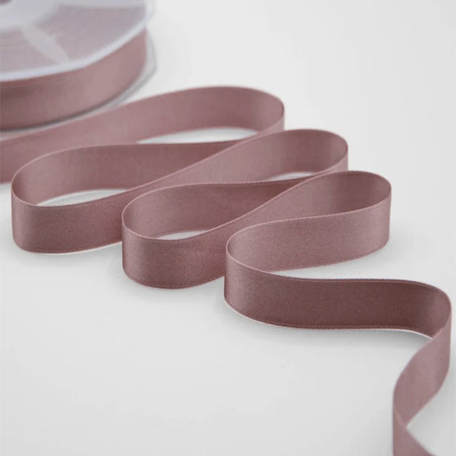 NASTRO IN DOPPIO RASO VINACCIA CHIARO MM 16X25 MT