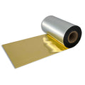 RIBBON ORO METALLIZZATO CERA PER IL TRASFERIMENTO TERMICO 100 MM x 200 MT