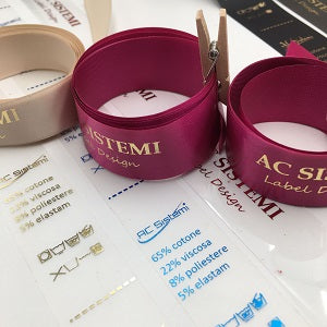 RIBBON TESSILE COLORATO AZZURRO MM 40 X 200MT PER ETICHETTE ABBIGLIAMENTO