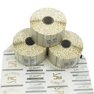 ETICHETTE  IN POLIPROPILENE TRASPARENTE MISURA 55 x 35  mm