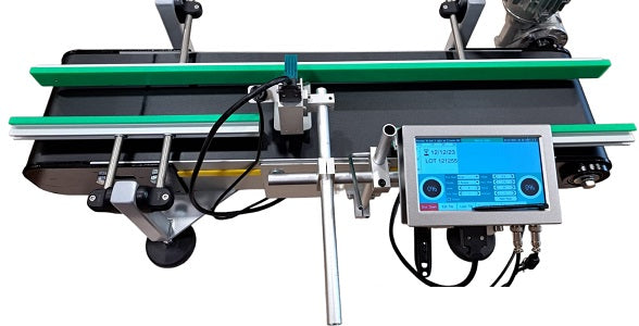 MARCATORE AUTOMATICO CON NASTRO TRASPORTATORE DA TAVOLO