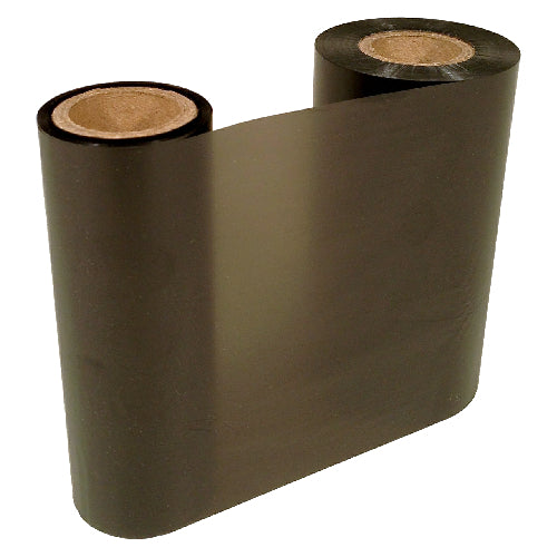 RIBBON MARRONE CERA-RESINA ANIMA DA 1" PER IL TRASFERIMENTO TERMICO 100 MM X 100 MT