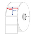 ETICHETTE ADESIVE MM 76 x 25 IN POLIPROPILENE BIANCO LUCIDO ADESIVO PERMANENTE ACRILICO