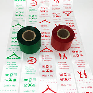 RIBBON TESSILE COLORATO ROSSO MM 40 X 200 MT PER ETICHETTE ABBIGLIAMENTO