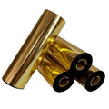 RIBBON ORO METALLIZZATO CERA PER IL TRASFERIMENTO TERMICO MM 100 X74 MT