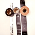 BOBINA IN RASO NERO PER ETICHETTE COMPOSIZIONE ABBIGLIAMENTO MM 30 X 80 MT