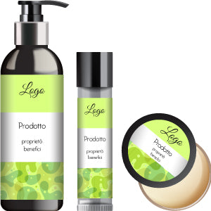 MODELLO PERSONALIZZABILE DI ETICHETTA PER PRODOTTI COSMETICI: PATTERN VIRALE