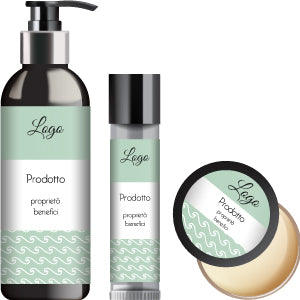 MODELLO PERSONALIZZABILE DI ETICHETTA PER PRODOTTI COSMETICI: PATTERN ONDE