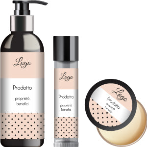 MODELLO PERSONALIZZABILE DI ETICHETTA PER PRODOTTI COSMETICI: PATTERN POIS