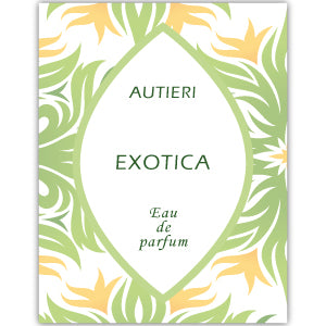 REALIZZAZIONE GRAFICA ETICHETTA A COLORI PER PROFUMI IN BOTTIGLIA